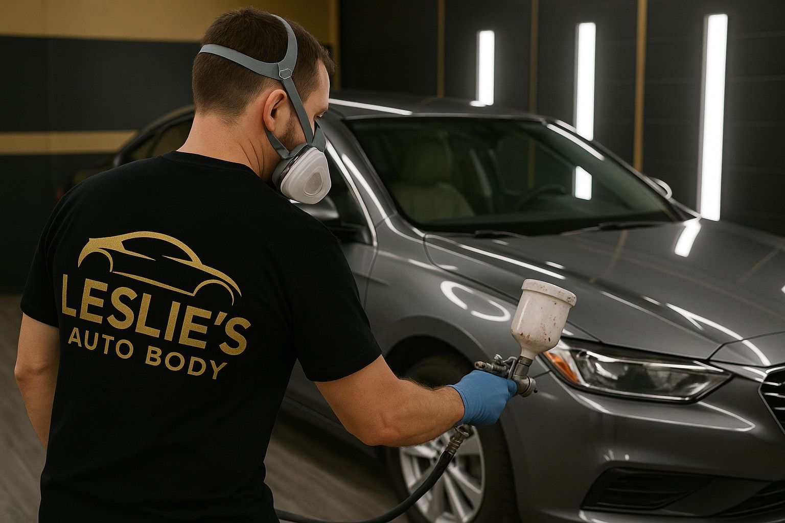 Auto painting service at Leslie's Auto Body in Fords NJ